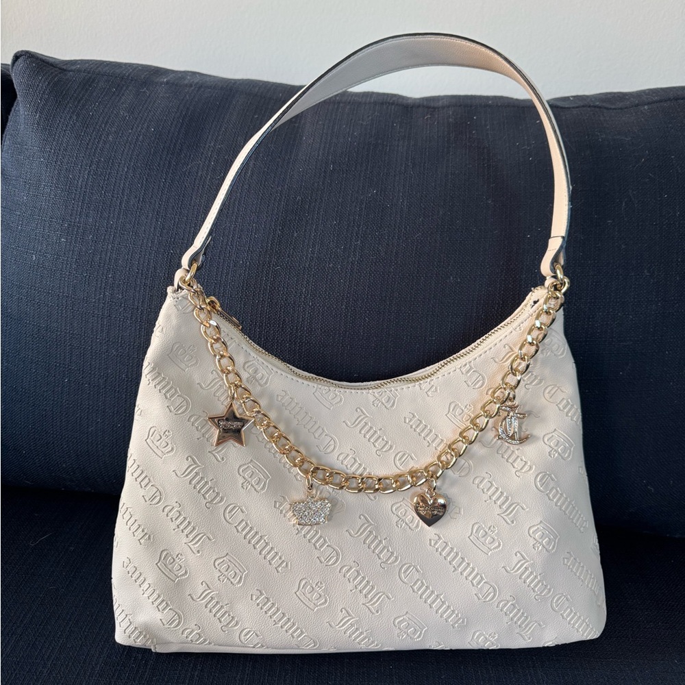 Juicy Couture Not Your Babe Hobo Shoulder Bag - White